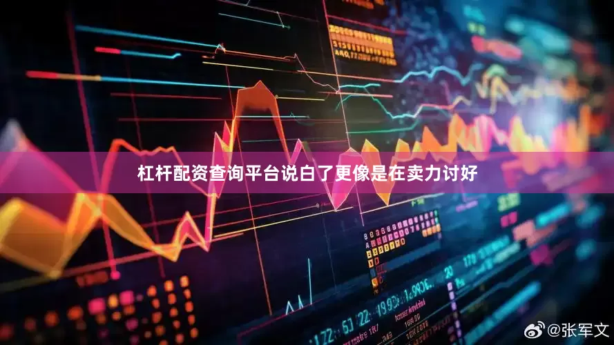 杠杆配资查询平台说白了更像是在卖力讨好